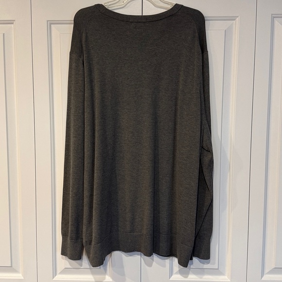 Lands' End Men's Dark Gray Crewneck Sweater 2XLT - Picture 4 of 9